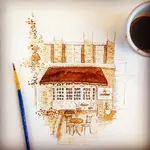Coffee Painting of My Coffee Shop Coffee Shop.webp