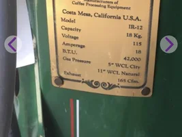 1991 Dietrich IR-12 coffee roaster for sale