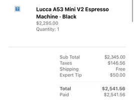 Lucca A53 mini espresso machine
