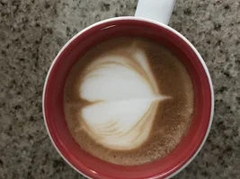 Home "barista's" latte art