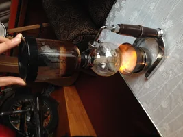 Pini coffee shop - classic car and weasel coffee