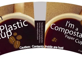 Compostable sleeveless cups