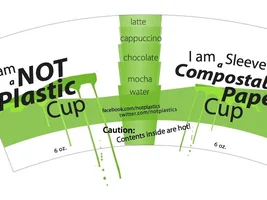 Compostable sleeveless cups
