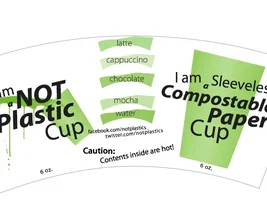 Compostable sleeveless cups