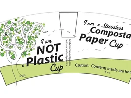 Compostable sleeveless cups