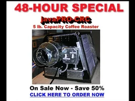 50% Off our Flagship 5 lb. All Electric Coffee Roaster javaPRO-CRC