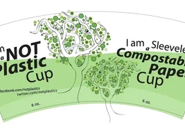 Compostable sleeveless cups