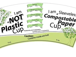 Compostable sleeveless cups