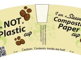 Compostable sleeveless cups