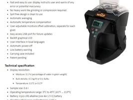 SOLD:  The Amazing Wile 200 Moisture Meter for Coffee