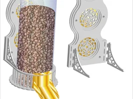 Coffee bean silo design – Laser Cut - 6” tube rolled from .0625 poly carbonate