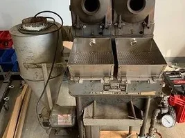 SOLD: 2 barrel Jabez Burns antique coffee roaster, fully functional